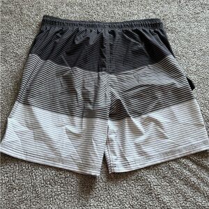 Black and White Striped Shorts